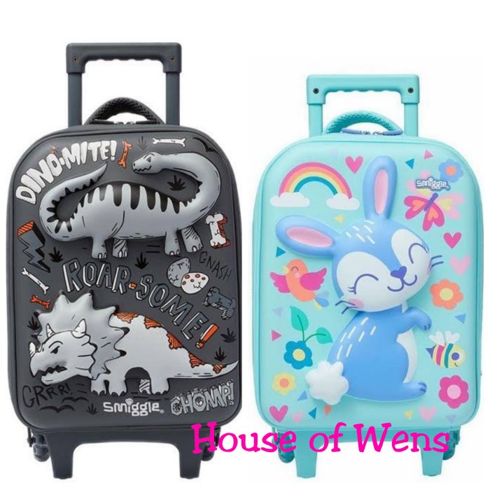 Tas Koper Smiggle Animalia Junior Hardtop Trolley Bag Original - Tas Dorong Anak