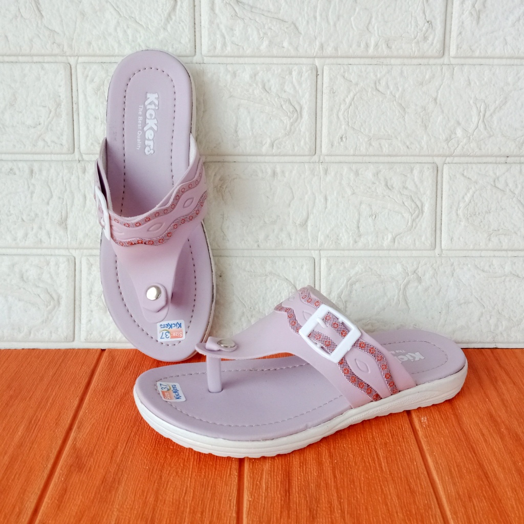 Kickers RF.02 Sandal Wanita Flat size 37-40 Biru