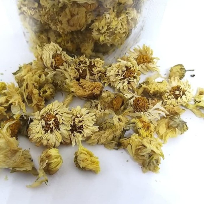 

BISA COD Teh Chrisanthemum PREMIUM-teh krisan-kiukfa-100gram-bunga matahari /KOPI RUBE/KOPI SLB/KOPI