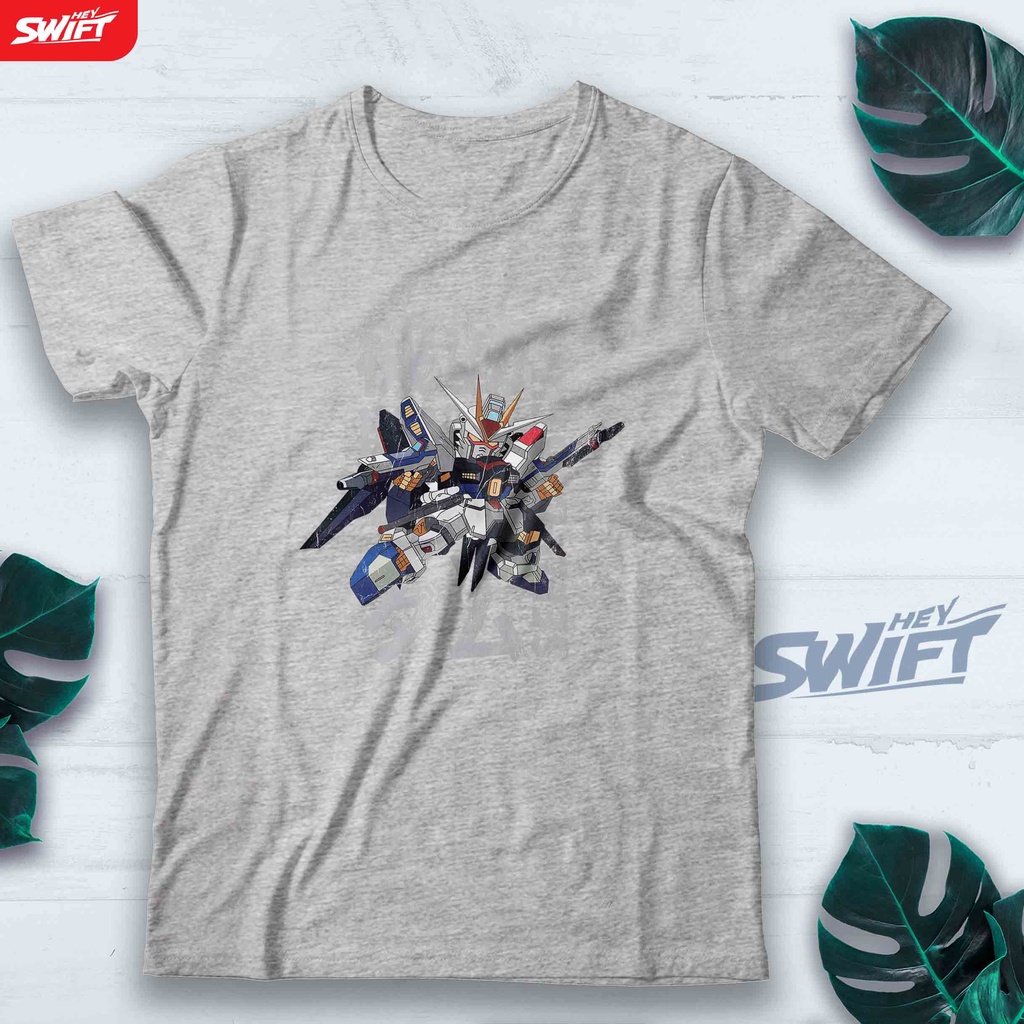 KAOS Gundam Seed Destiny Strike Freedom Gundam Vintage ROBOT ANIME TSHIRT BAJU DISTRO