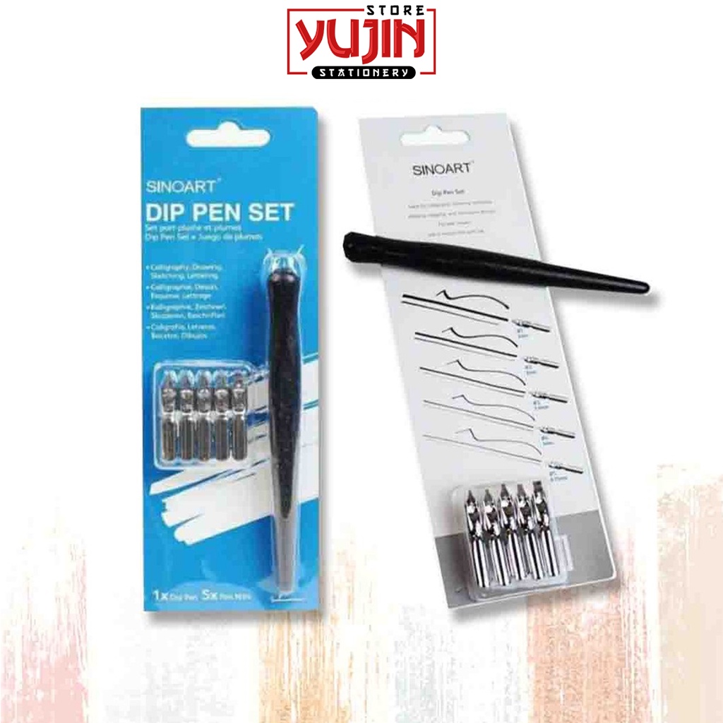 Jual Sinoart Dip Pen Set Calligraphy Kit With 5 Pen Shopee Indonesia