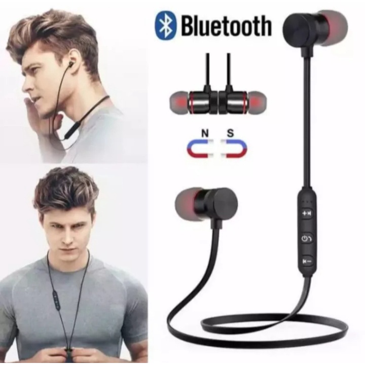 Headset Bluetoot Sport Magnet Hansfree Wireles / Headset bluetooth sport mega bass magnet Berkualtas