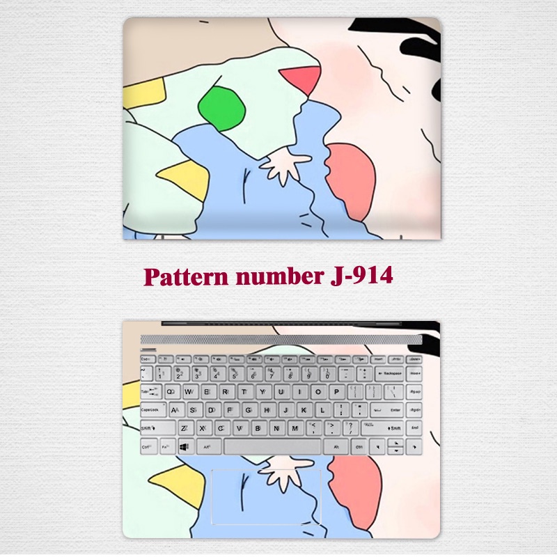 2pcs Stiker Pelindung Laptop Universal Motif Crayon Shin-chan Bahan VINYL Ukuran 12 13 14 15.6 Inch