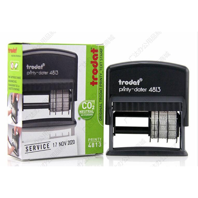 

Stempel Tanggal Otomatis + Costum Design Trodat Printy 4813