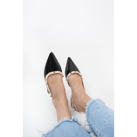 Zeva Studs Slingback flats