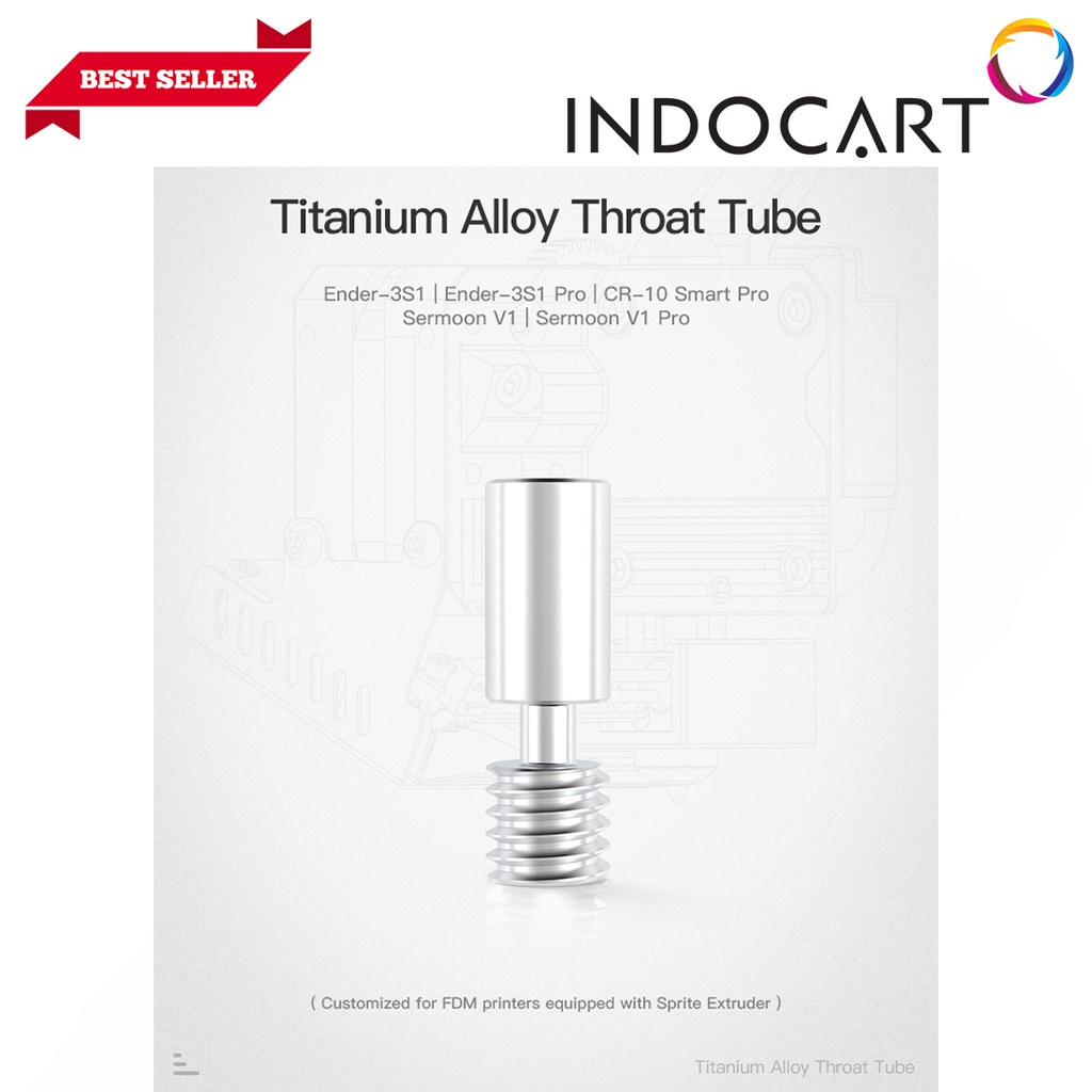 INDOCART Heat Throat HeatBreak 3D Printer Creality Titanium Alloy