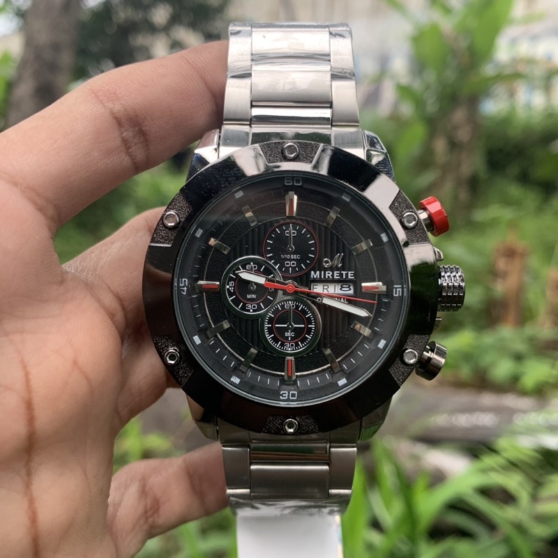JAM TANGAN MIRETE ORIGINAL RANTAI COWOK SPORT MURAH PREMIUM BEST SELLER FREE BOX BATRAI