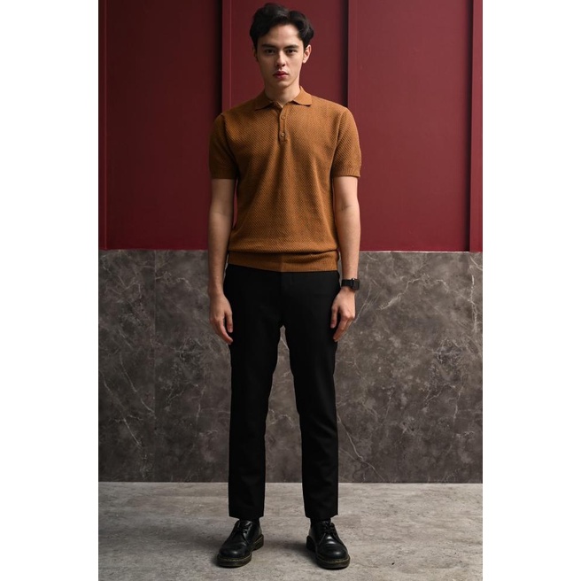 KAOS POLO PREPP STUDIO POLO HOVE LIGHT BROWN - S