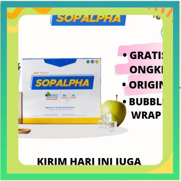 Sopalpha 1 Box Isi 18 Sachet Bpom Halal Alpa Alfa Sopalpah - Sopalpha