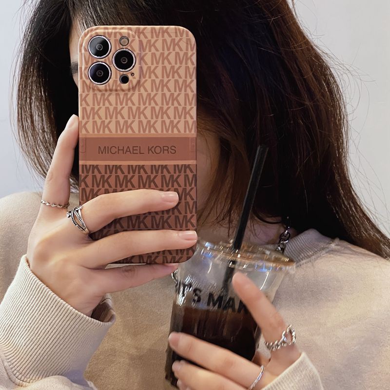 Luxury IMD Case HP iP iPhone X Xr Xs Max14 Plus+Apple11 12 13 Pro Max Sarung Silikon Wanita Casing HP Michael Kors MK Fashion Brand