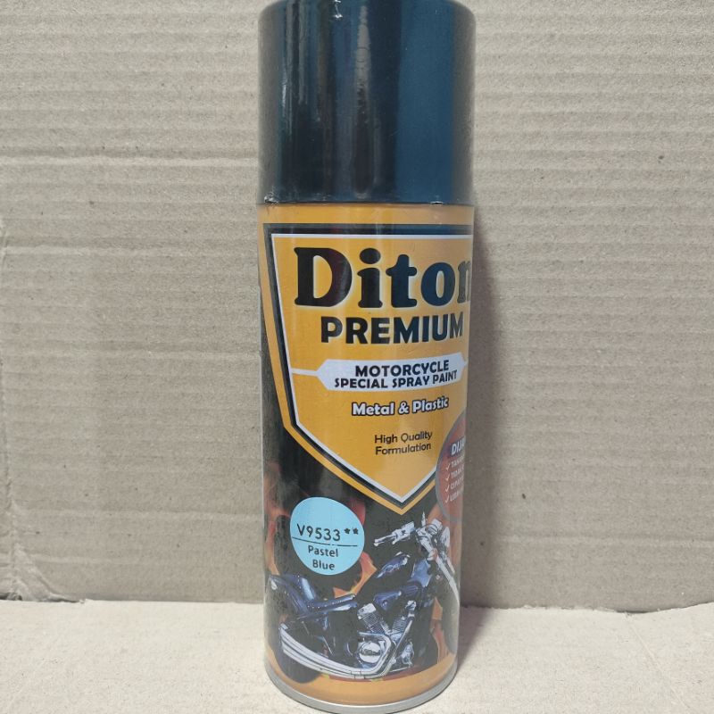 Pilok Cat Diton Premium Paket Lengkap 3 kaleng Pastel Blue Biru Pastel 9533 Super White 9103 Clear Gloss 9128 400cc Pilok Paketan Cat Semprot Special Spray Paint