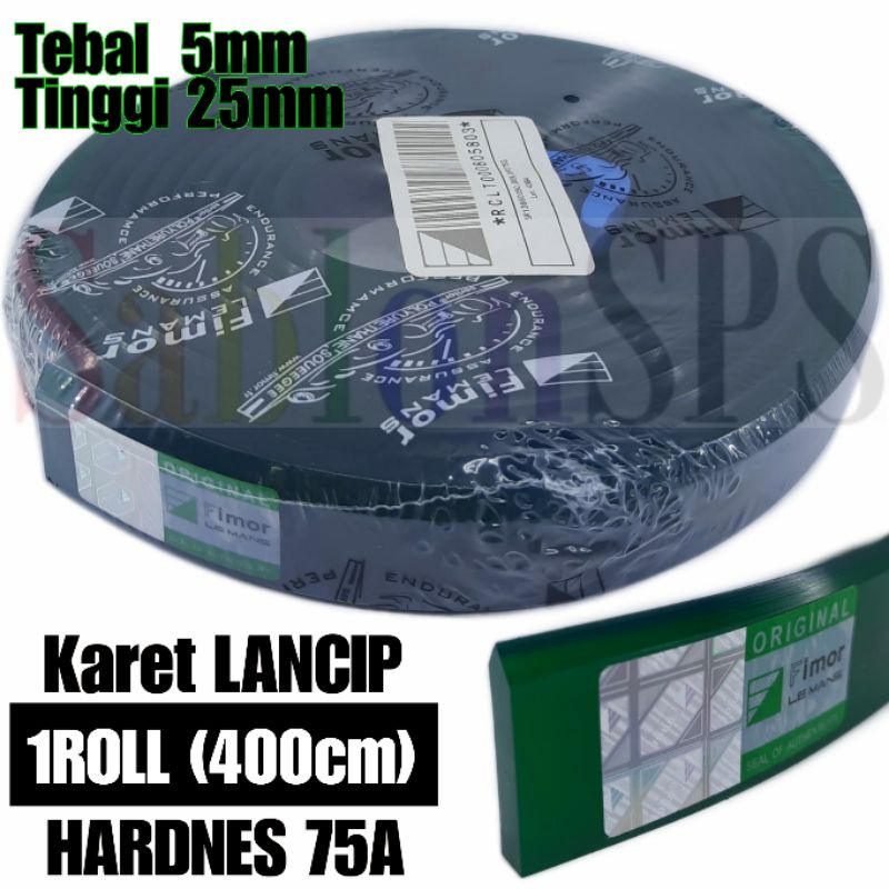 KARET RAKEL SABLON FIMOR HIJAU LANCIP 5MMX25MM 1 ROLL