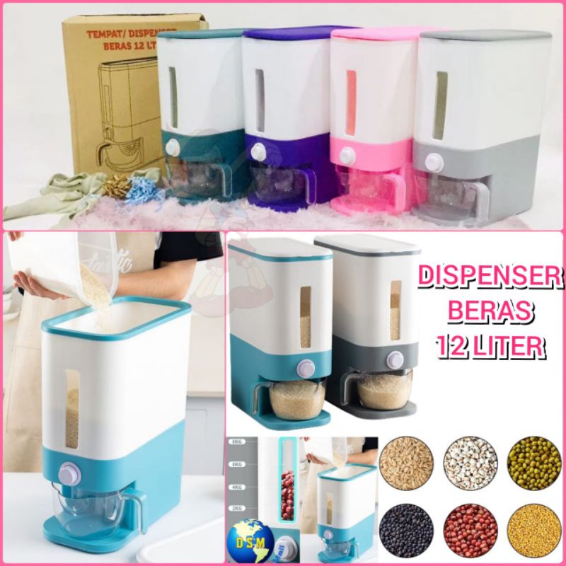 Jual DISPENSER BERAS/ TEMPAT PENYIMPANAN BERAS 12 KG | Shopee Indonesia