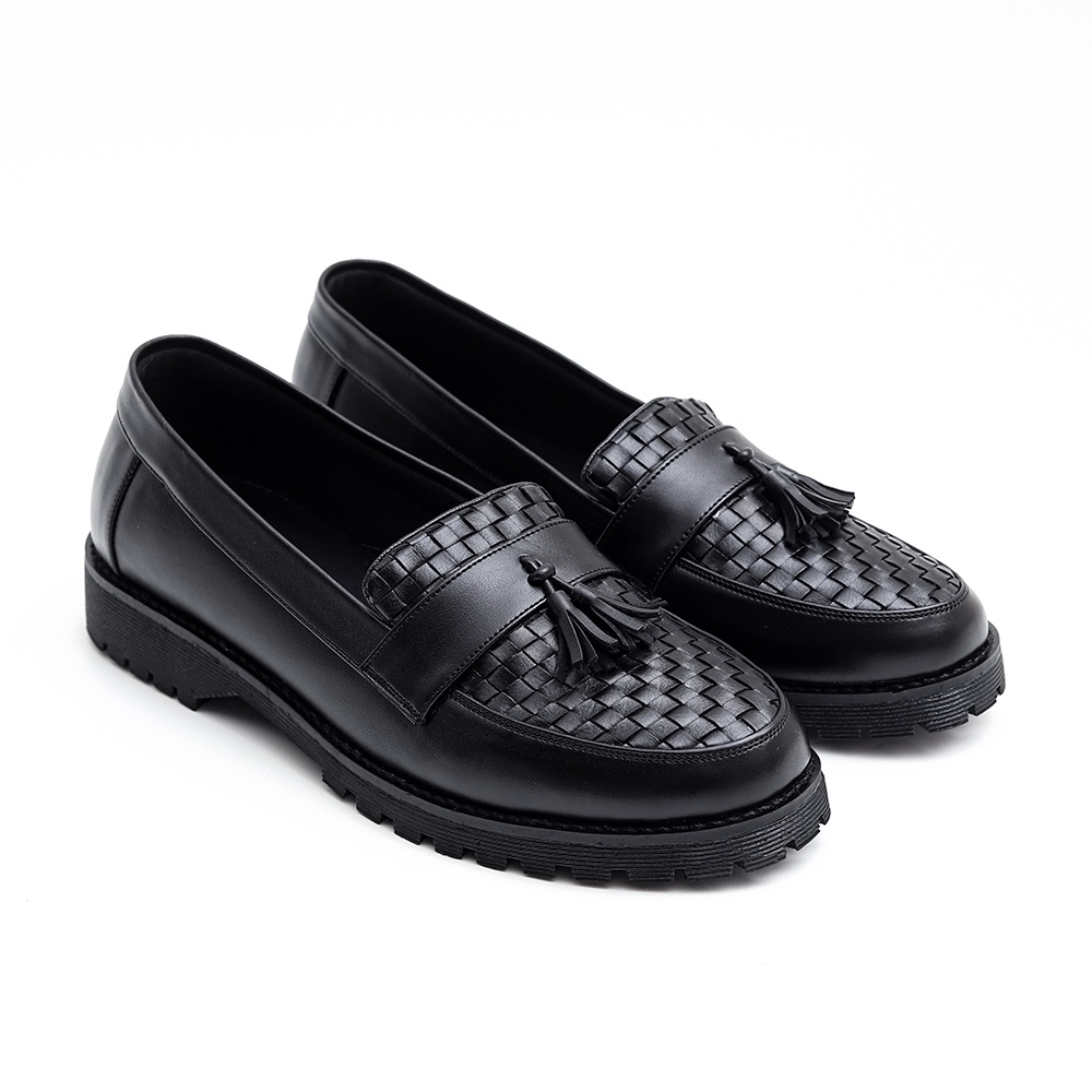 ALEXA BLACK |MNM x Lvnatica| Sepatu Pantofel Wanita Formal/Kantor Sepatu Slip-On Docmart