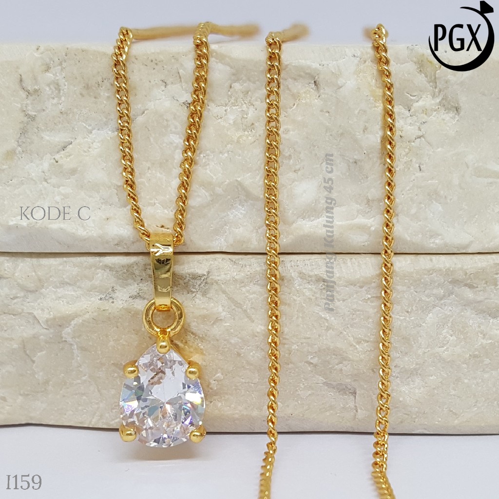 PGX Liontin Kalung Xuping Wanita Perhiasan Lapis Emas Aksesoris Fashion - I159
