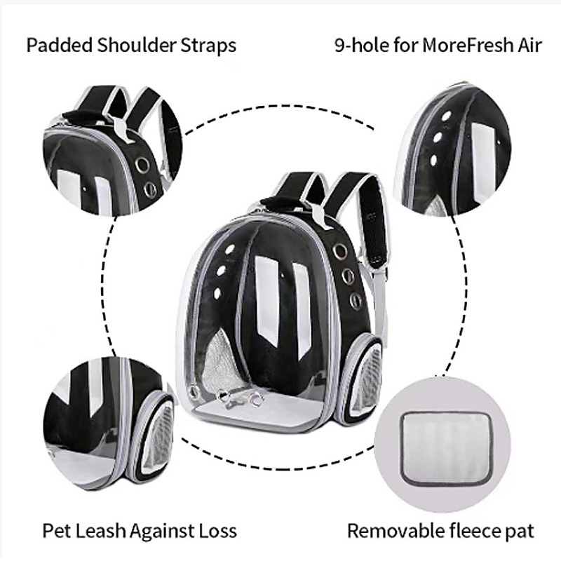 Tas Gendong Ransel Kelinci Anjing Kucing Transparan / Pet Cargo / Pet Carrier Universal