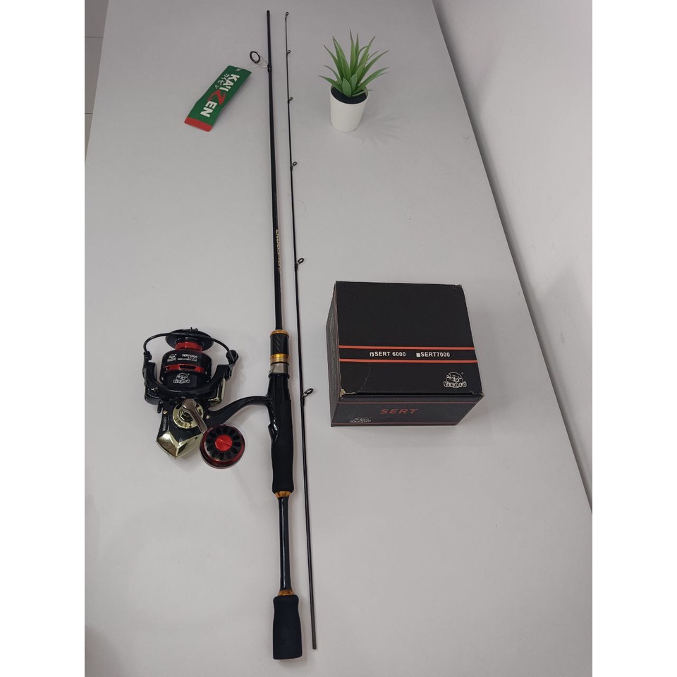 Joran kaizen Saitama dan Reel Lizard Sert 6000