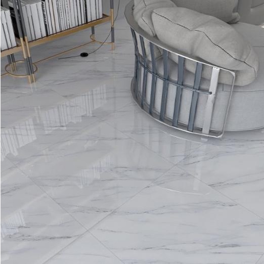 Granit Tile ARNA Size 60x60 (GLOSSY/KILAP) - Lavani White