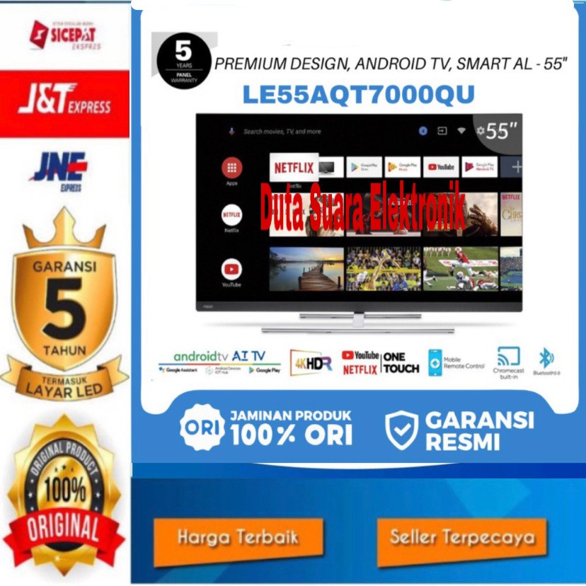 AQUA Japan LED TV Android QLED UHD 4K 55" LE55AQT7000QU / 55AQT7000
