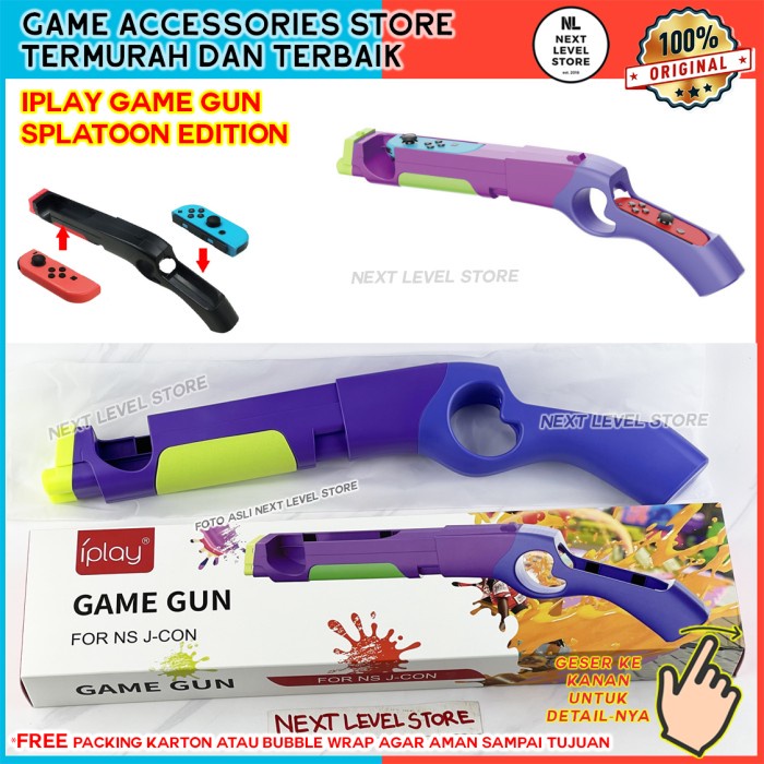 iPlay Game Gun Nintendo Switch Splatoon Edition Joycon - Purple