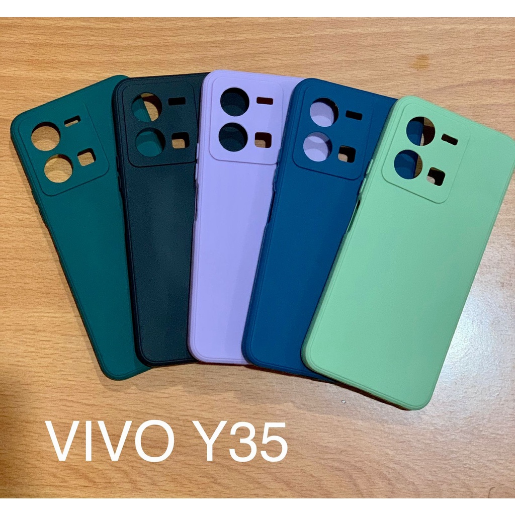 New PROMO Case For VIVO Y35 2022 SoftCase Liquid Silicone Macaroon Protection Camera Premium Casing VIVO Y35 2022