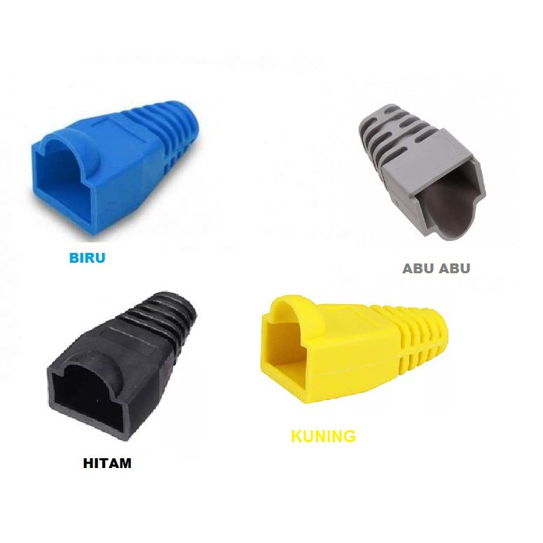 COVER KARET PENUTUP CONECTOR KONEKTOR RJ45 RJ 45 PLUG BOOT KABEL CABEL RJ45