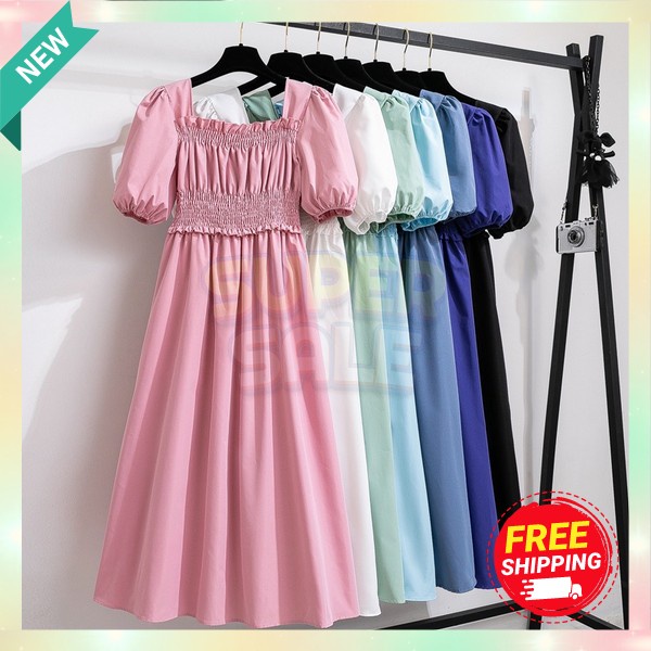 Guano Cewek Sexy Dres Wanta Simple Dreas Sexi Casual Dress Pendek Wanita Baju Gaun Seksi Dris Midi S