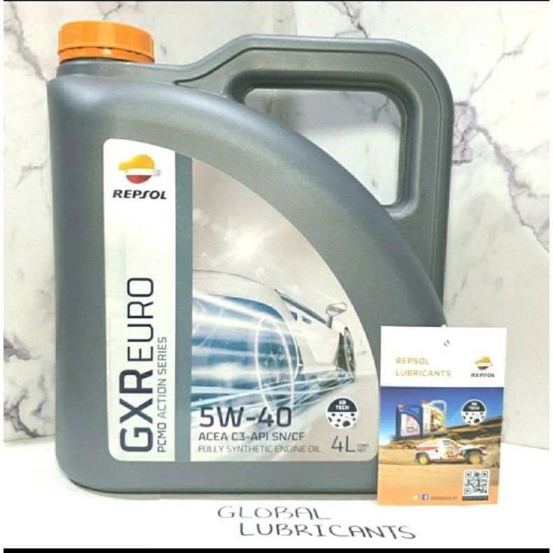 Repsol GXR Euro 5W-40 4 Liter API SN ACEA C3 (Oli Fully Synthetic Bensin/ Diesel)