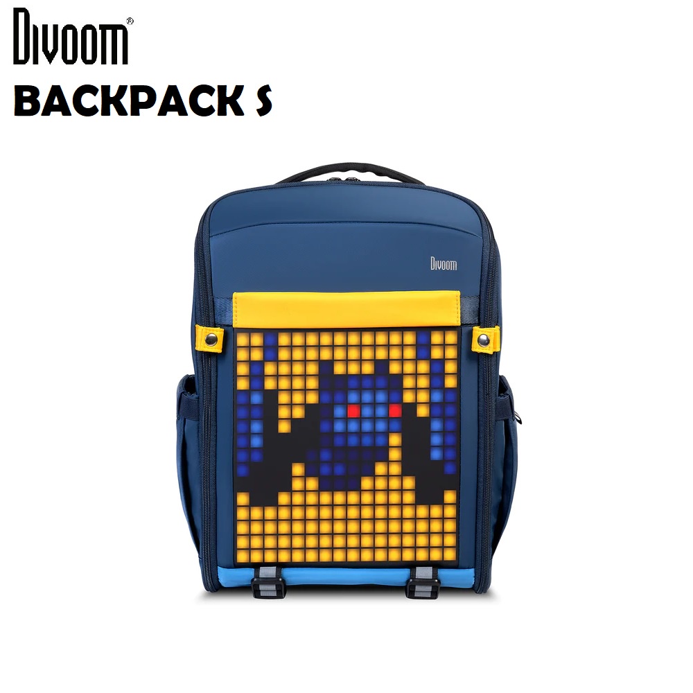 DIVOOM BACKPACK S Customizable Pixel Art LED Display Backpack FREE POWERBANK 10000MAH - Tas Ransel Trendy dengan LED Pixel Art - Bisa Diatur Sesuka Hati