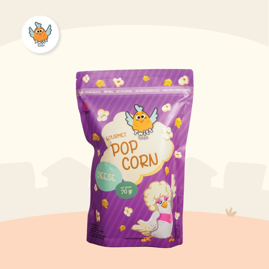 TWITT KIDS Gourmet PopCorn 70gr - Cemilan Berondong