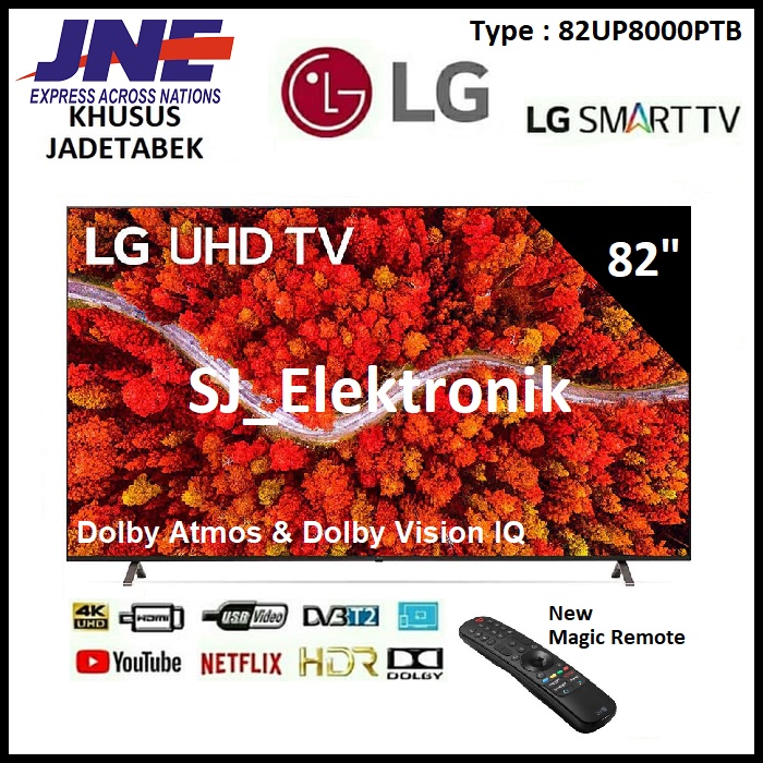 LED TV LG 82 Inch 82UP8000PTB - 82UP8000 Real 4K SmartTV ThinQ AI