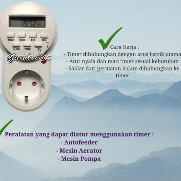 Timer Digital Peralatan Kolam Koi Satuan Detik