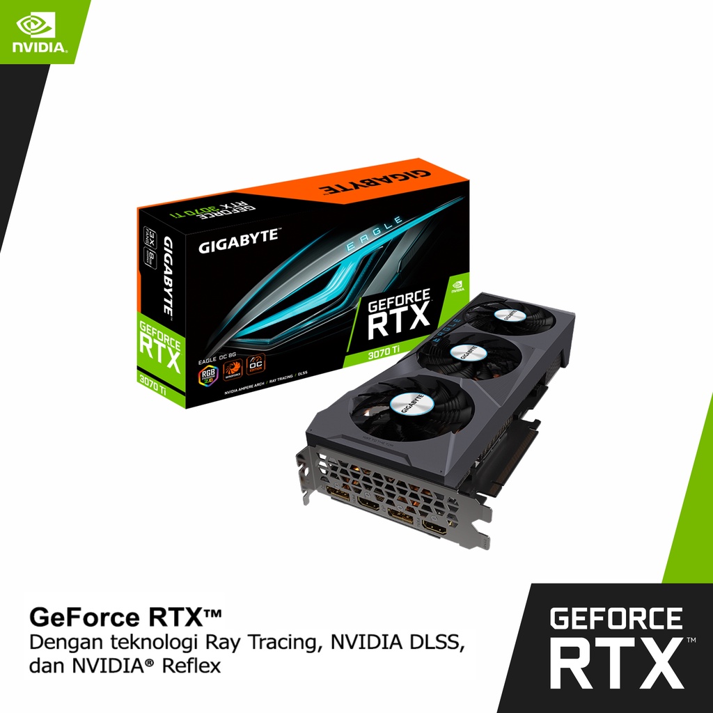 VGA GIGABYTE RTX 3070 Ti EAGLE OC 8GB | GV-N307TEAGLE OC-8GD 3070Ti 8G