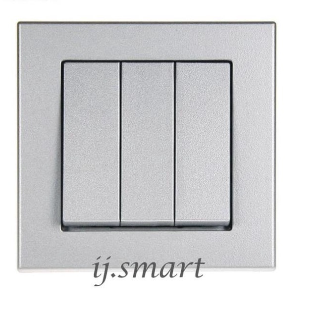 SAKLAR TRIPLE - BROCO PLANO SILVER