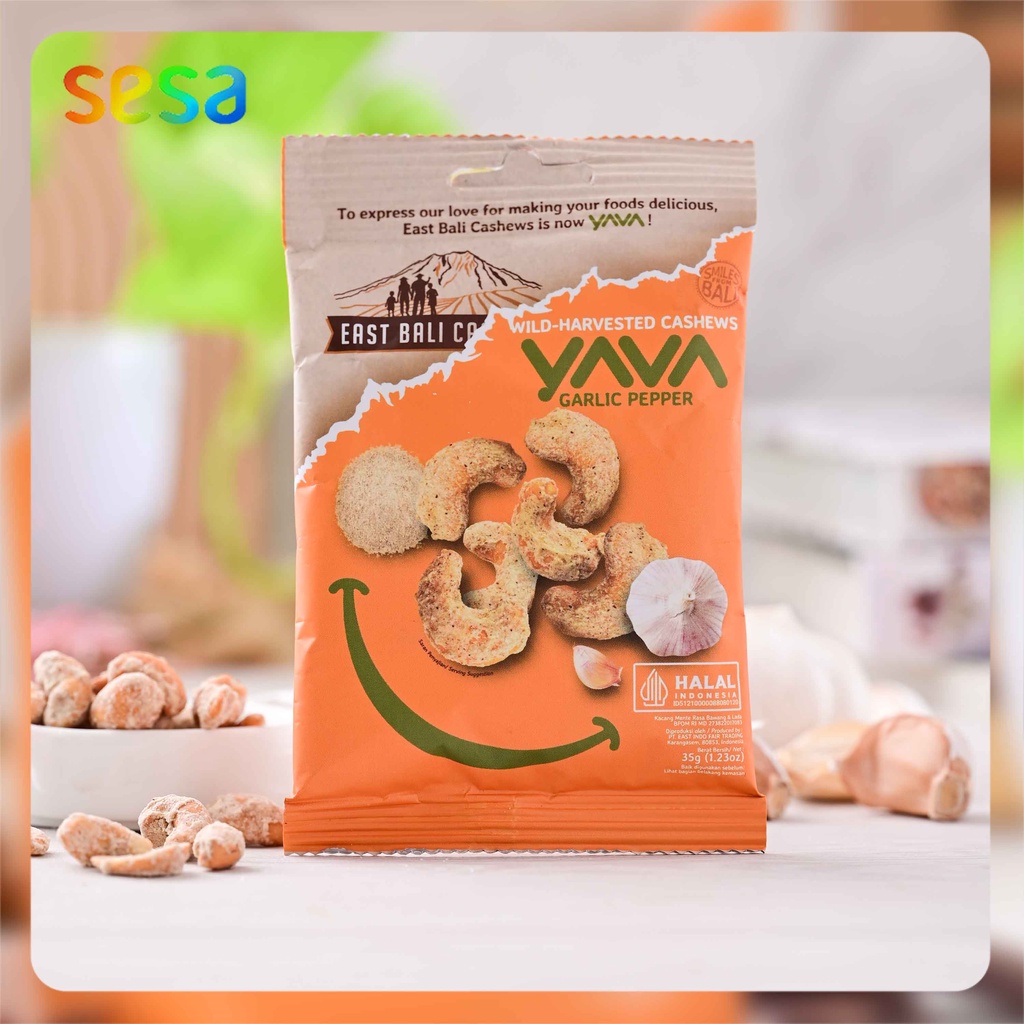 

YAVA Wild-Harvested Cashews Sea Salt 35gr - Kacang Mede Snack Cemilan Makanan Ringan Sehat