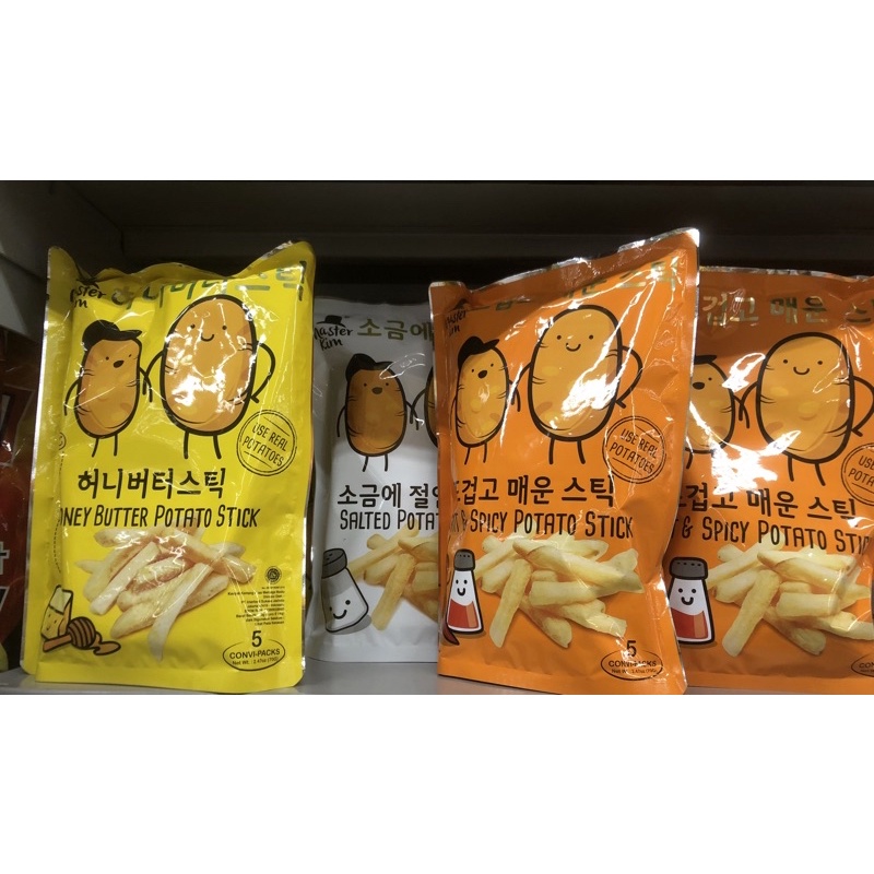 

Master Kim potato snack (keripik kentang) - Rasa Salted/Spicy/Honey butter - 80grm