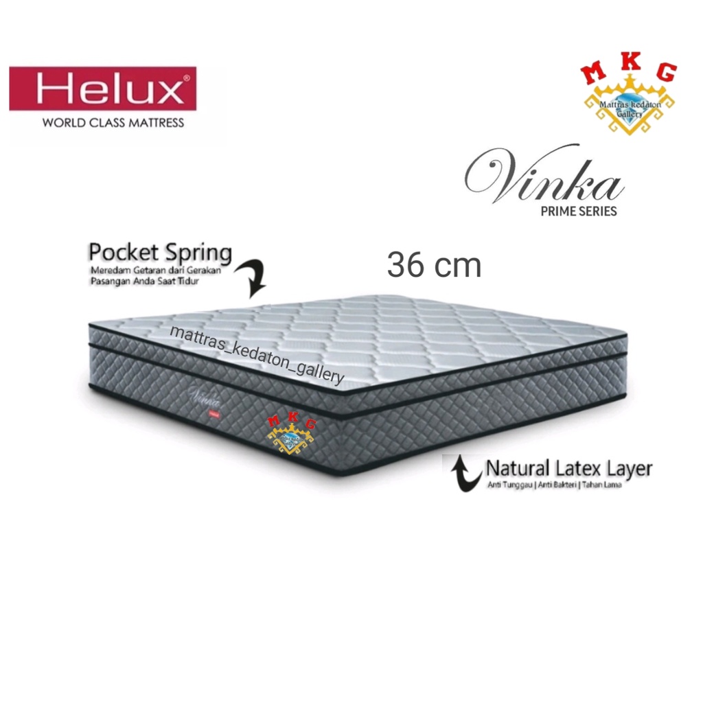 Springbed Latex Pocket Spring Helux Vinka - Hanya Kasur Spring bed Matras