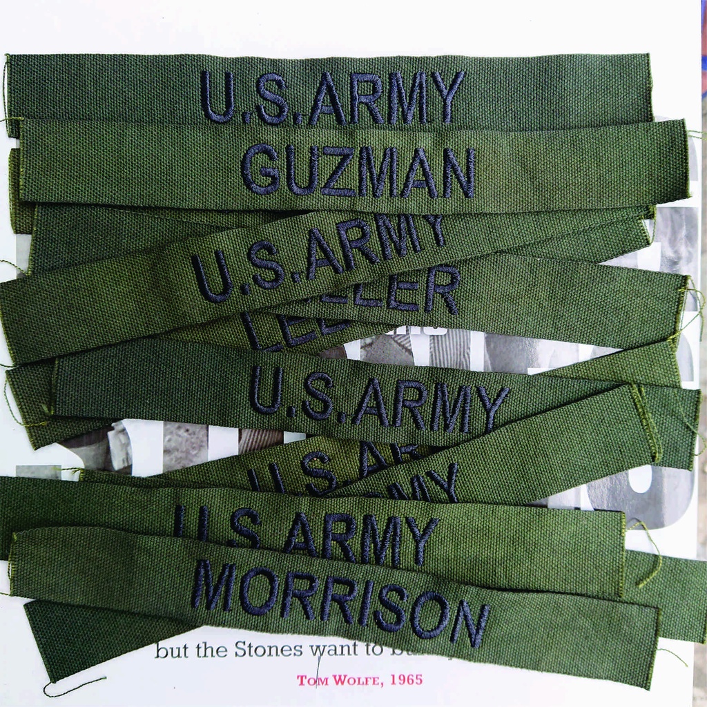 US ARMY TAPE PACTH & US ARMY NAME TAPE PATCH SEPASANG