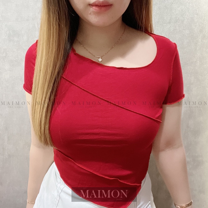Basic Neci Asymmetric Top | Atasan Wanita Korean Fashion | Maimon Grosir