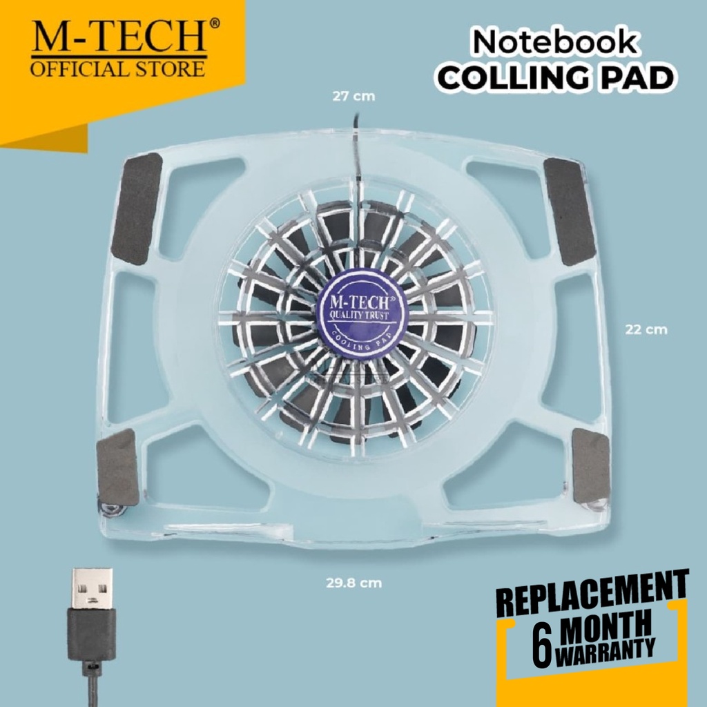 Cooling Pad Laptop Mtech Original MT-02 High Performance