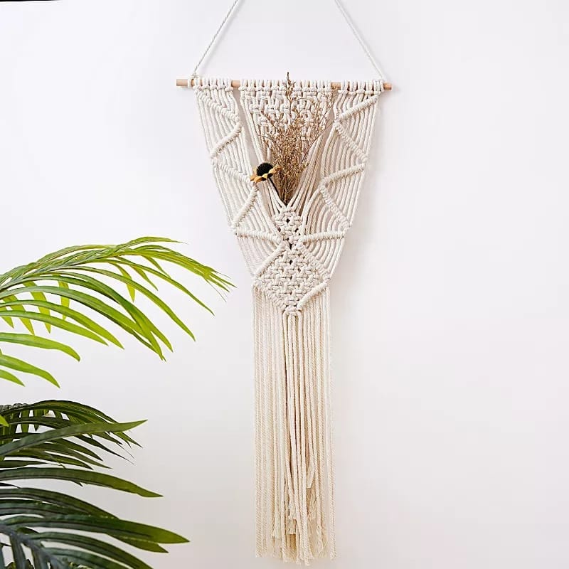 Macrame pot aesthetic - Pot bunga hias - Pot bunga kering - Pot gantung - Pot bunga virall