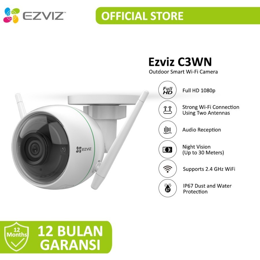 IP Camera Ezviz Outdoor Husky Air 2 MP 1080P FHD C3WN