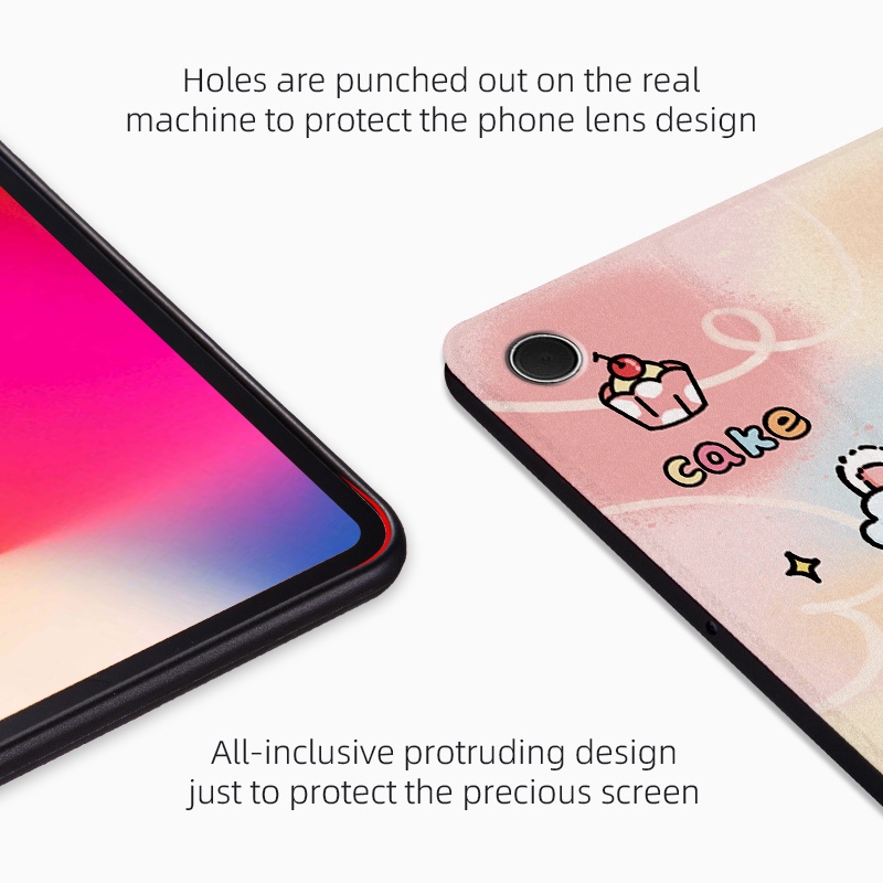 Casing Flipcase Samsung Galaxy Tab A8 10.5 (2021) SM-X200 SM-X205 Bahan Kulit Motif Kartun Anime