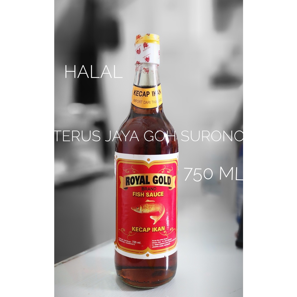 

Royal Gold Fish 725ml Halal Kecap Royal Gold Fish Besar Gojek Grab Only