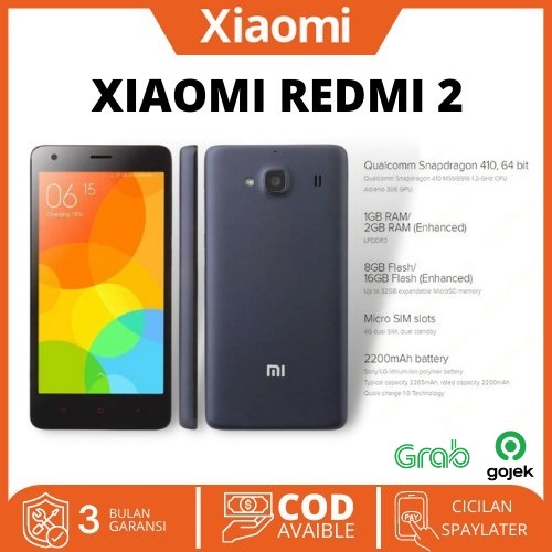 termurah xiaomi redmi 2 ram 2gb rom 16gb 4g baru [bisa cod]