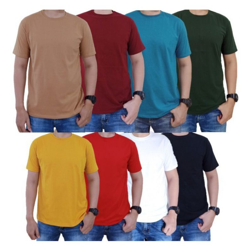 KAOS POLOS PENDEK HENLEY KANCING 3. KAOS DISTRO COTTON HENLEY