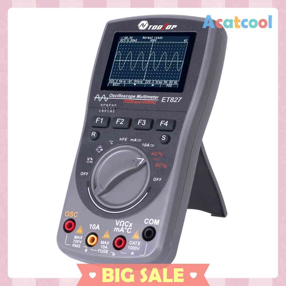 Oscilloscope Digital 6000Counts Multimeter Dioda Deteksi Tegangan LCR PWM Out