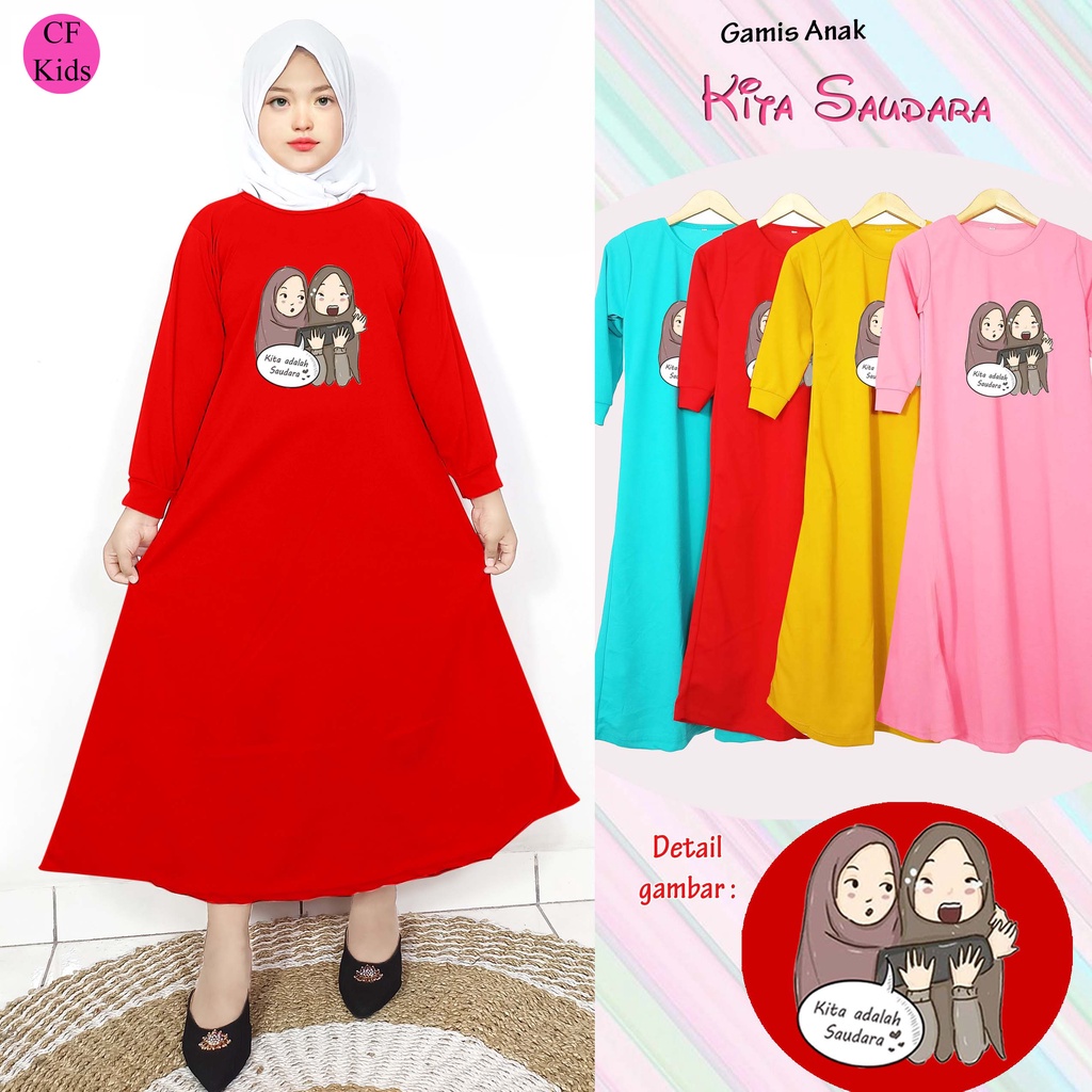 Gamis Anak Perempuan DTF Kita Saudara CKids