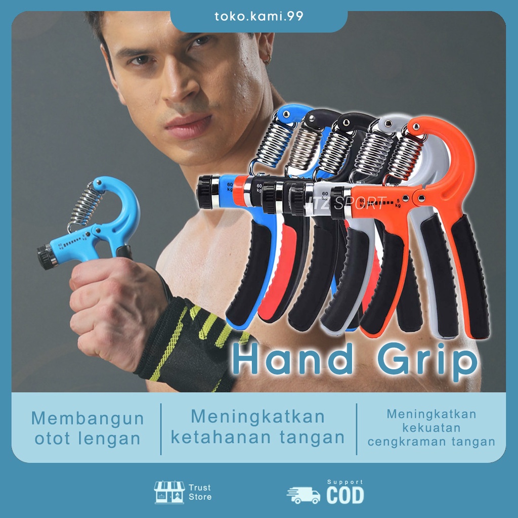 Speeds Handgrip Adjustable Alat Olahraga Tangan 5-60 kg