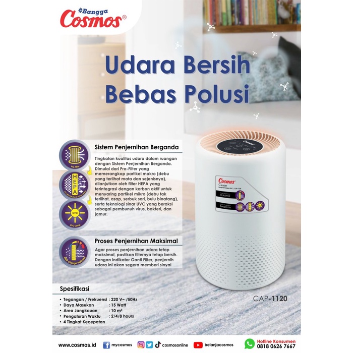 MURAH Cosmos Air Purifier CAP-1120 - Putih